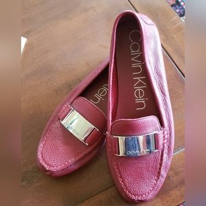 Red Calvin Klein Loafers